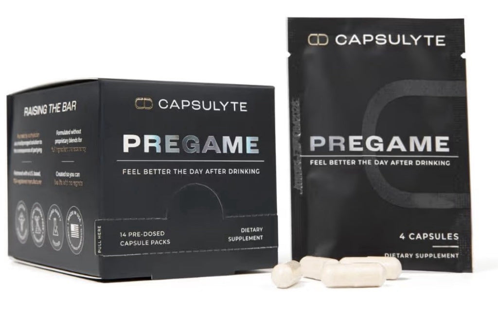 CAPSULYTE Pregame Prevent Feeling Awful After Drinking Alcohol Aid Liver 56 Caps