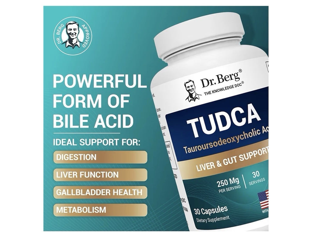 Dr. Berg TUDCA Tauroursodeoxycholic Acid Liver Gut Gallbladder Support 30capsule