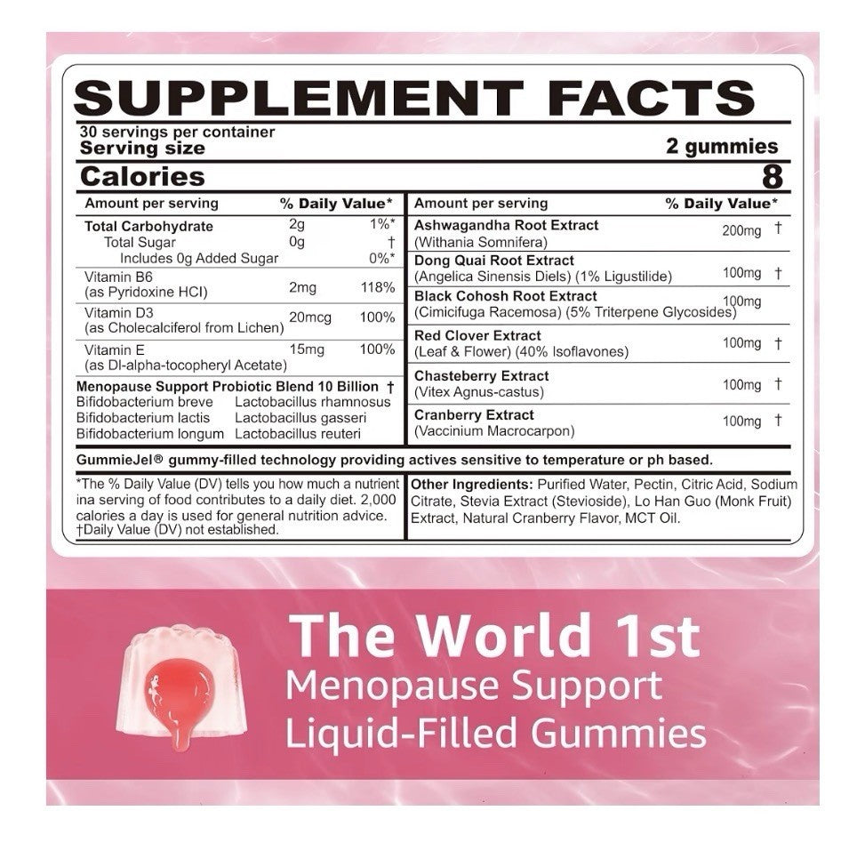 2 Pack Neviss Menopause Support Gummies + Probiotics for Women Hormone Balance
