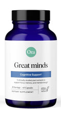 Ora Great Minds Cognitive Support Brain Health Focus Mental Energy Memory 60caps