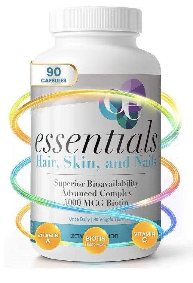 Organic Excellence Hair Skin Nails Vitamins for Women & Men 90 Tablets