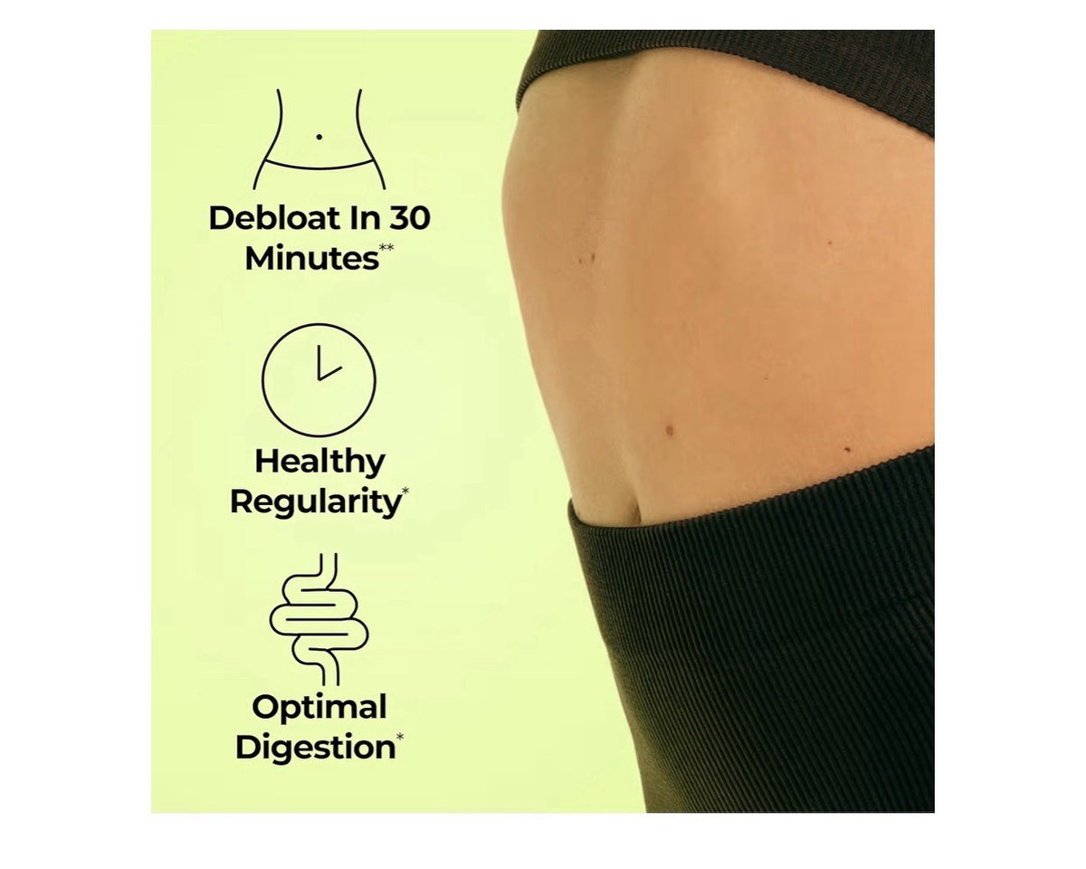 HUM Flatter Pre & Probiotics Debloat + Regularity Digestive Enzymes Woman & Men