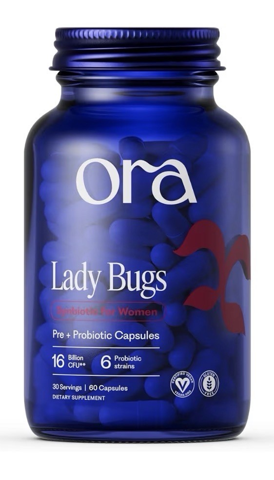 Ora Organic Lady Bugs Symbiotic Women Probiotic Vaginal pH Urinary Tract Health