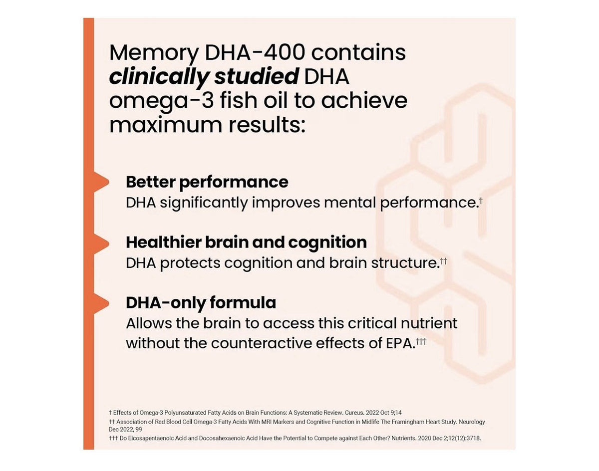 LifeSeasons NeuroQ Memory DHA-400 Omega-3 Fish Oil Mental Performance 120Softgel