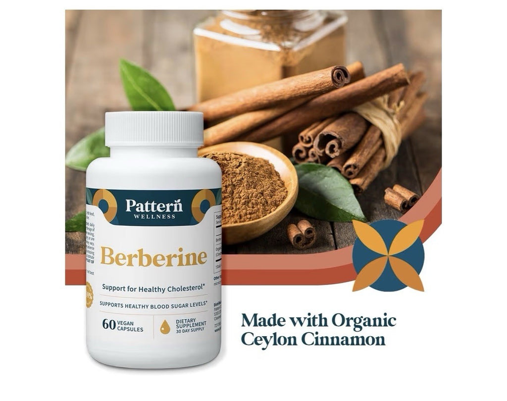 3Pack Pattern Wellness Berberine Supports Healthy Cholesterol Blood Sugar Levels