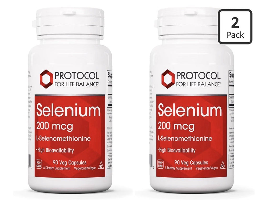 Protocol for Life Balance Selenium 200 mcg Thyroid Immune Prostate Health 2 Pack