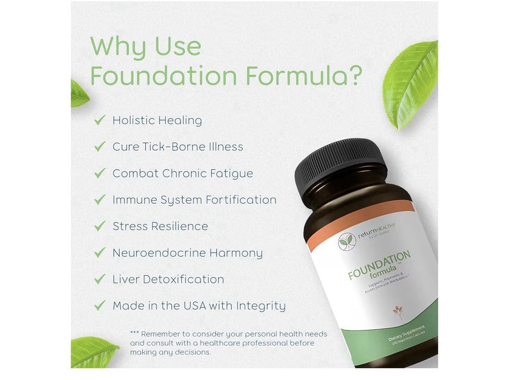 Return Healthy Foundation Formula Immune Modulation Tick Immune Support 270 Caps