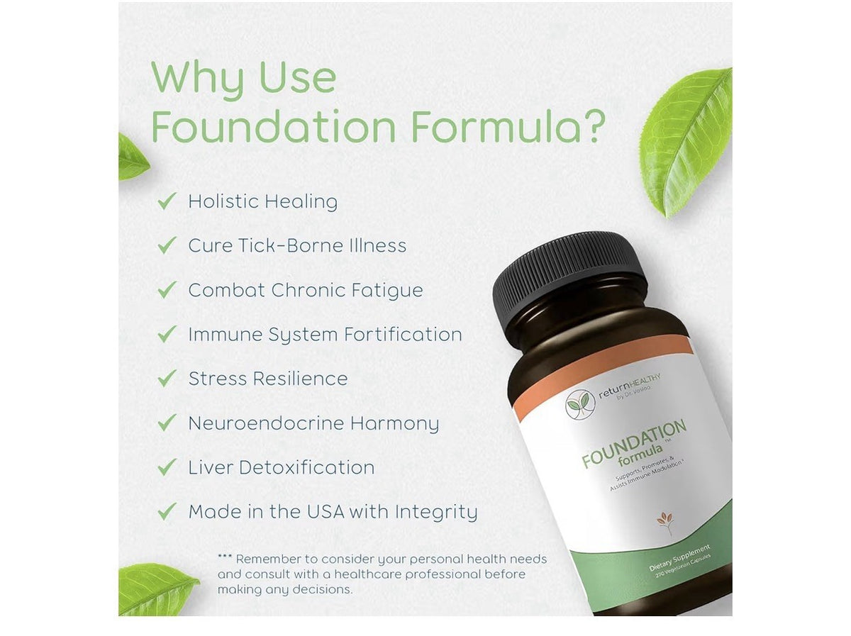 Return Healthy Foundation Formula Immune Modulation Tick Immune Support 270 Caps