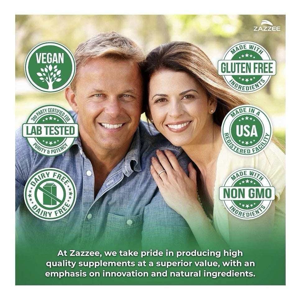 Zazzee Organic Blueberry Supports Immune Antioxidant Cellular 4Month Supply 120c