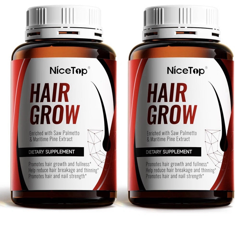 2 Pack NiceTop Hair Grow Supplement Hair Growth Fullness Reduce Hair Breakage