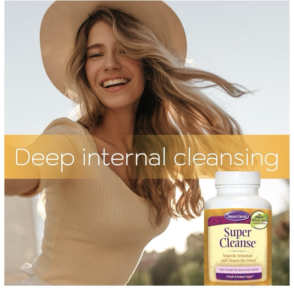 Nature's Secret Super Cleanse Nourish Colon Gut Support Gentle In Stomach 100Tab