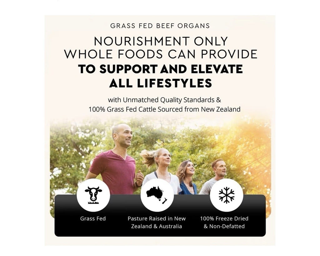 Ancestral Supplements Beef Organs Grass Fed Whole Body Wellness 180 Capsules