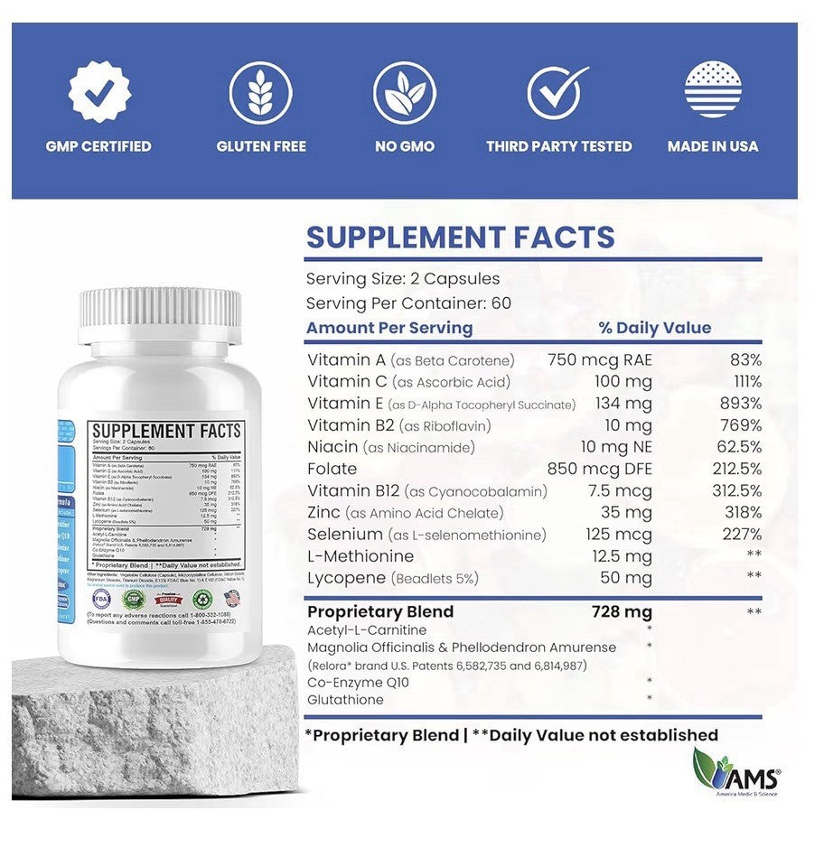 America Medic & Science MFS Plus Fertility Supplement for Men Sperm Booster 60ca