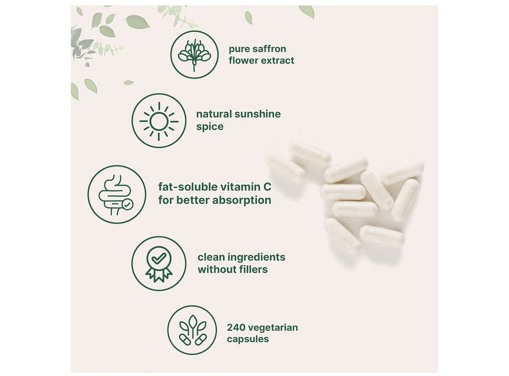Micro Ingredients Pure Saffron Extract Clean Ingredients Only 240 Veggie Capsule