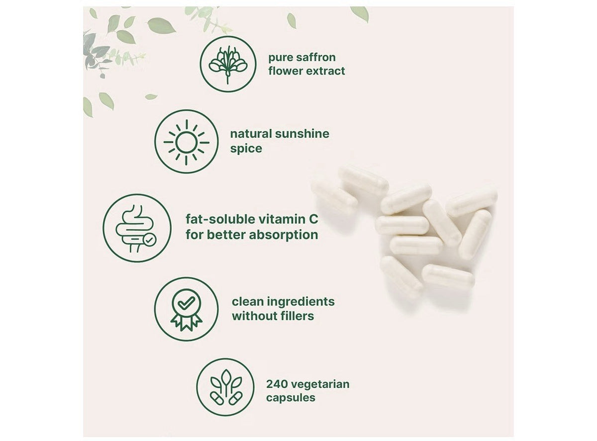Micro Ingredients Pure Saffron Extract Clean Ingredients Only 240 Veggie Capsule