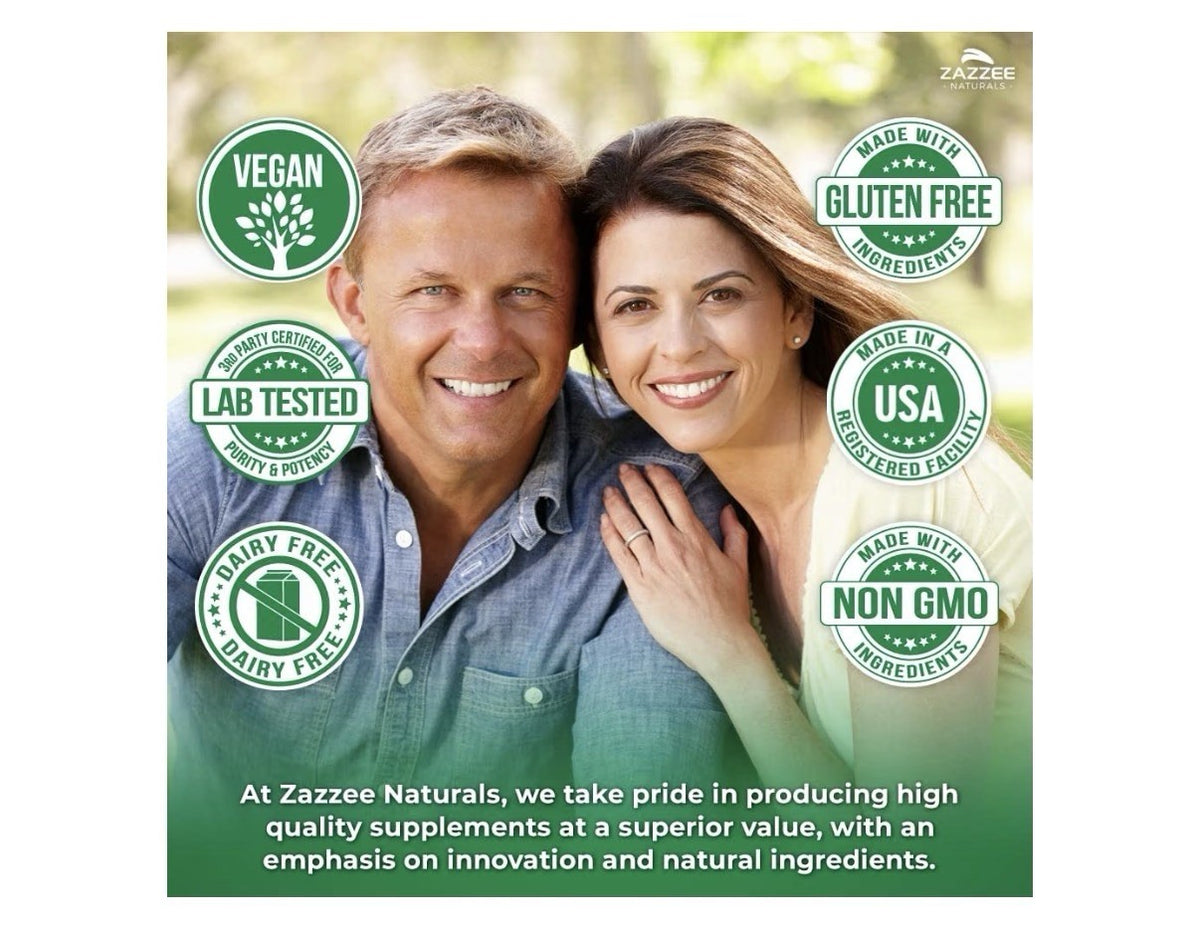 Zazzee Mullein Leaf Support Healthy Respiratory Lung Immune 4Month Supply 120cap