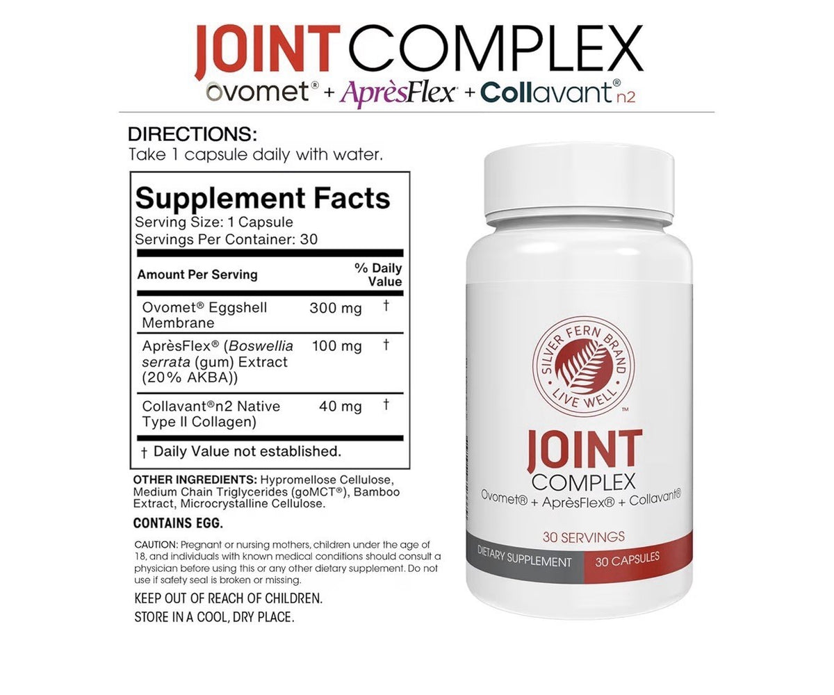 Silver Fern Brand Joint Complex Daily Joint Support with AprèsFlex 30 Servings