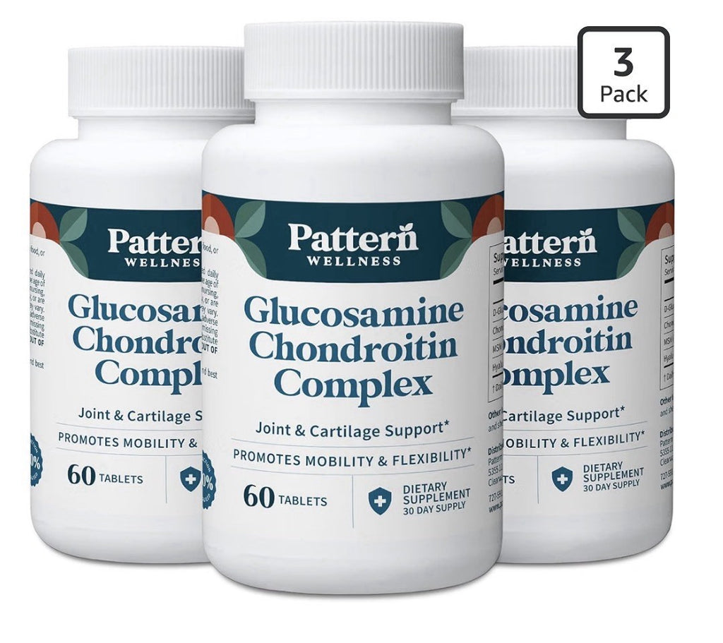 3 Pack Pattern Wellness Glucosamine Chondroitin Complex Joint Cartilage Support