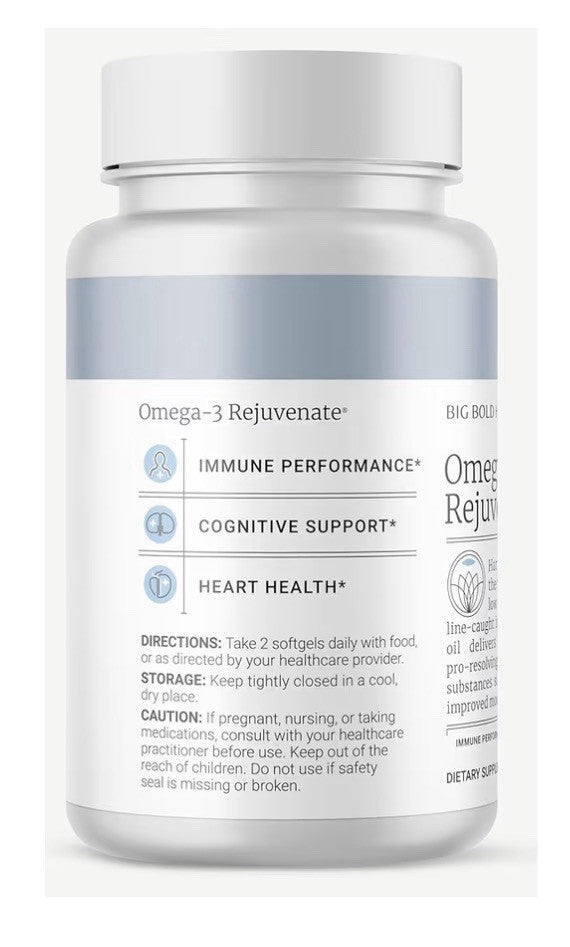 BIG BOLD HEALTH Omega-3 Rejuvenate Wild Alaskan Fish Oil Supplement EPA DHA 120s