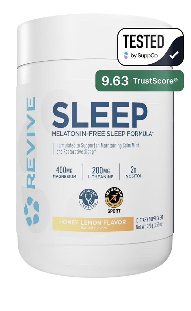 Revive Sleep MelatoninFree Sleep Formula Adults Honey Lemon Flavor Powder 30serv