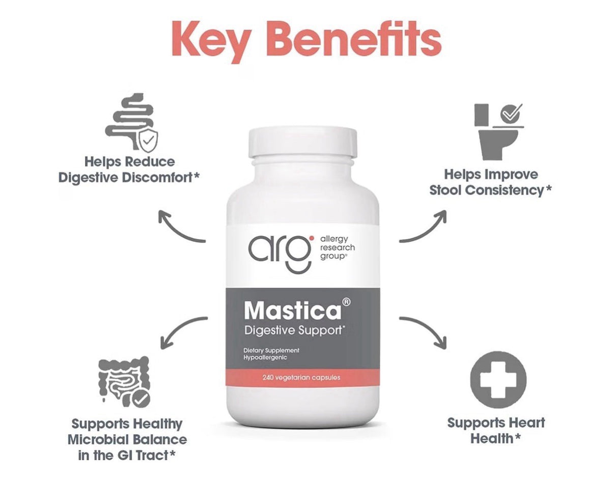 Allergy Research Group ARG Mastica Digestive Support Hypoallergenic 240 Capsules
