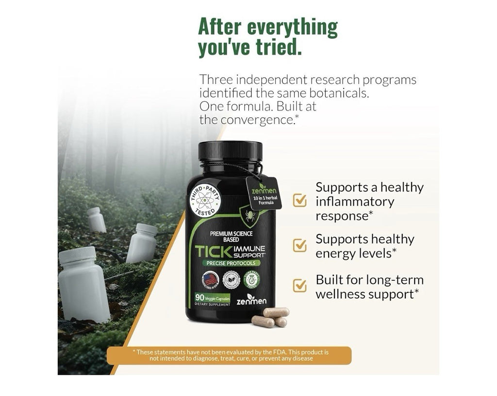 Zenmen Tick Immune Support 10 in 1 Herbal Formula Dietary Supplement 2 Pack