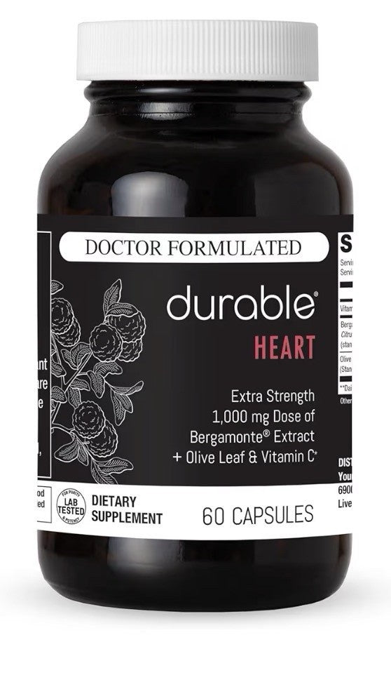Durable Heart Bergamonte Citrus Bergamot 1,000 mg + Olive Leaf Extract 3 Packs