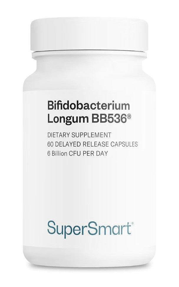 Supersmart Bifidobacterium Longum BB536 Probiotics 6 Billion CFU per Day 60 Caps