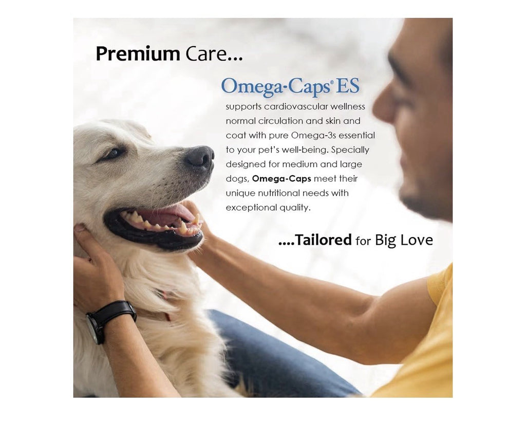 Omega Caps ES  Omega-3 & 6 Extra Strength Large and Giant Dogs Breeds 60capsules