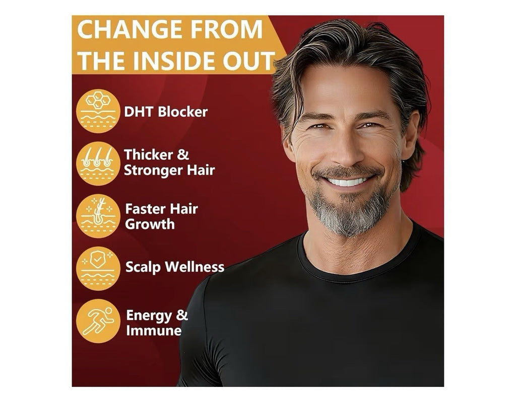 2 Pack HevChay DHT Blocker for Men Extra Strength Advanced Hair Growth