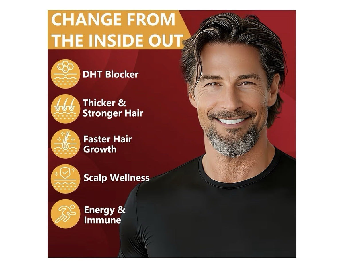 2 Pack HevChay DHT Blocker for Men Extra Strength Advanced Hair Growth
