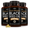 3 Pack NEW AGE Black Seed Oil 1000 MG Cold Pressed Nigella Stavia Black Cumin