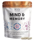 Ben's Natural Health Mind & Memory Nootropic Clarity Recall Focus Support 90caps
