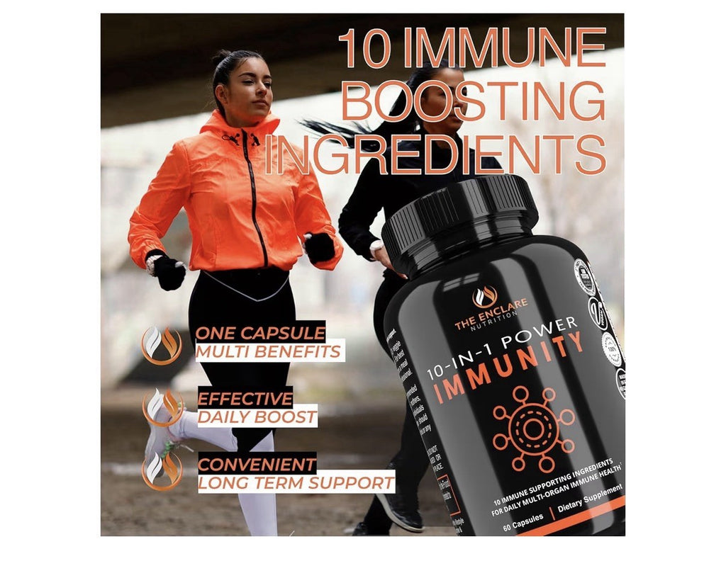 THE ENCLARE NUTRITION 10 in 1 Power Immunity Immune Support Booster 60 Capsules