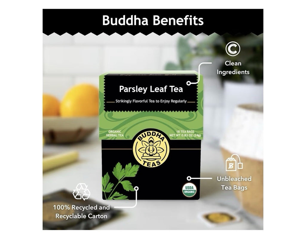 Buddha Teas Organic Parsley Leaf 18 Tea Bags Antioxidants Non-GMO Caffeine Free