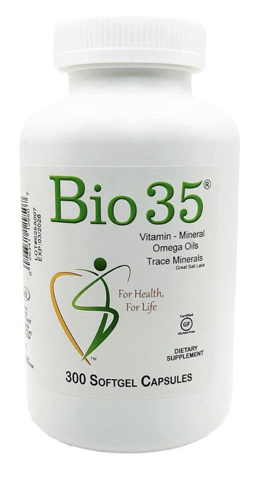 Bio35 Vitamin Mineral Omega Oils Trace Minerals Daily Multivitamin W/ Iron 300sg