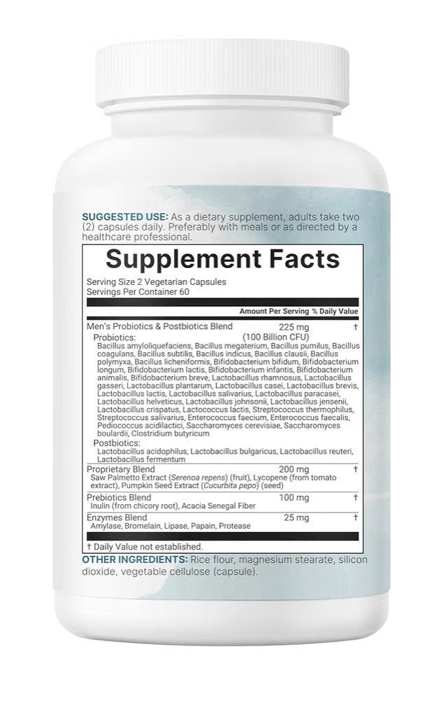 Micro Ingredients Men’s Probiotics 40 Strains 100 Billion CFU 120 Capsules