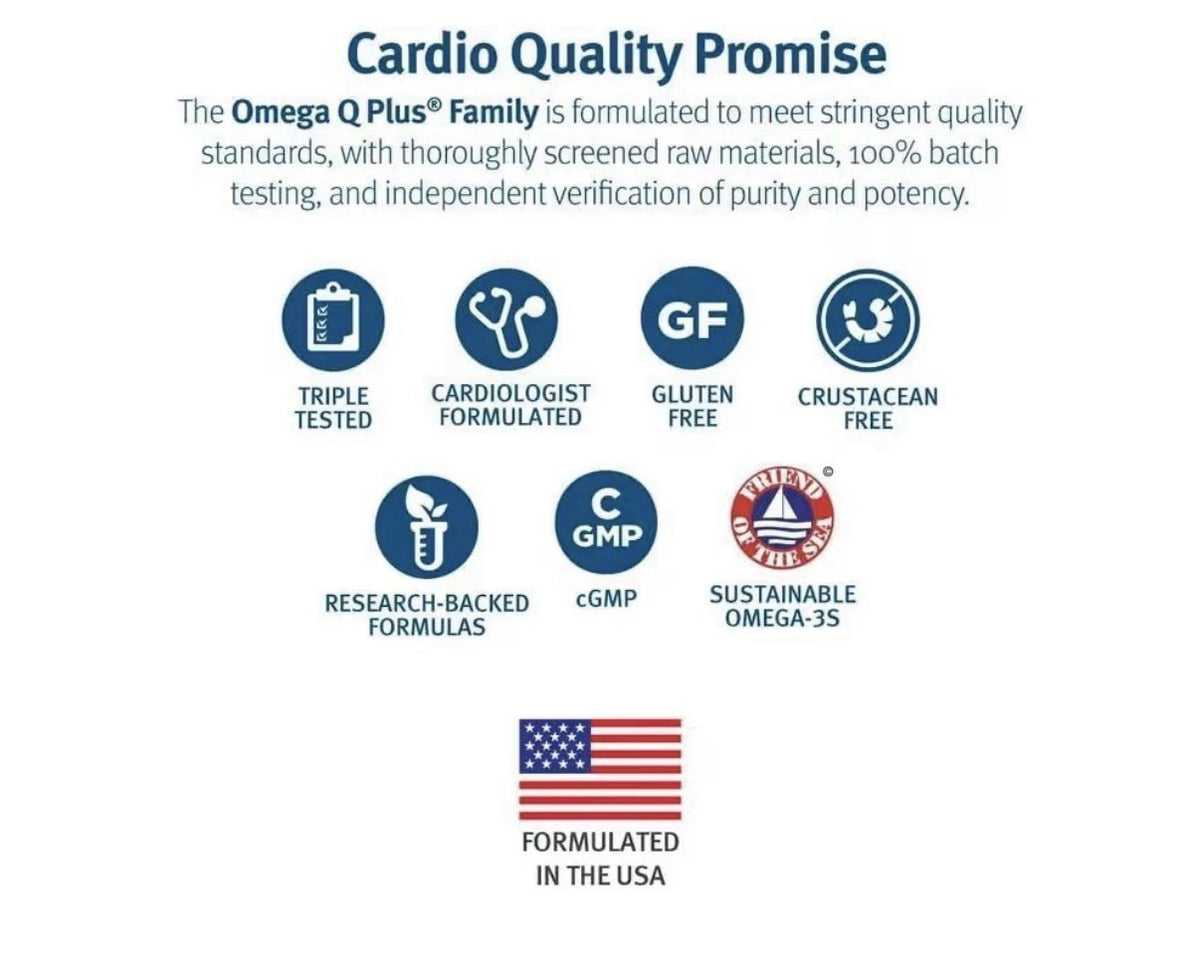 Dr. Sinatra Omega Q Plus MAX With Omega 3 CoQ10 Resveratrol Turmeric 60 Softgels