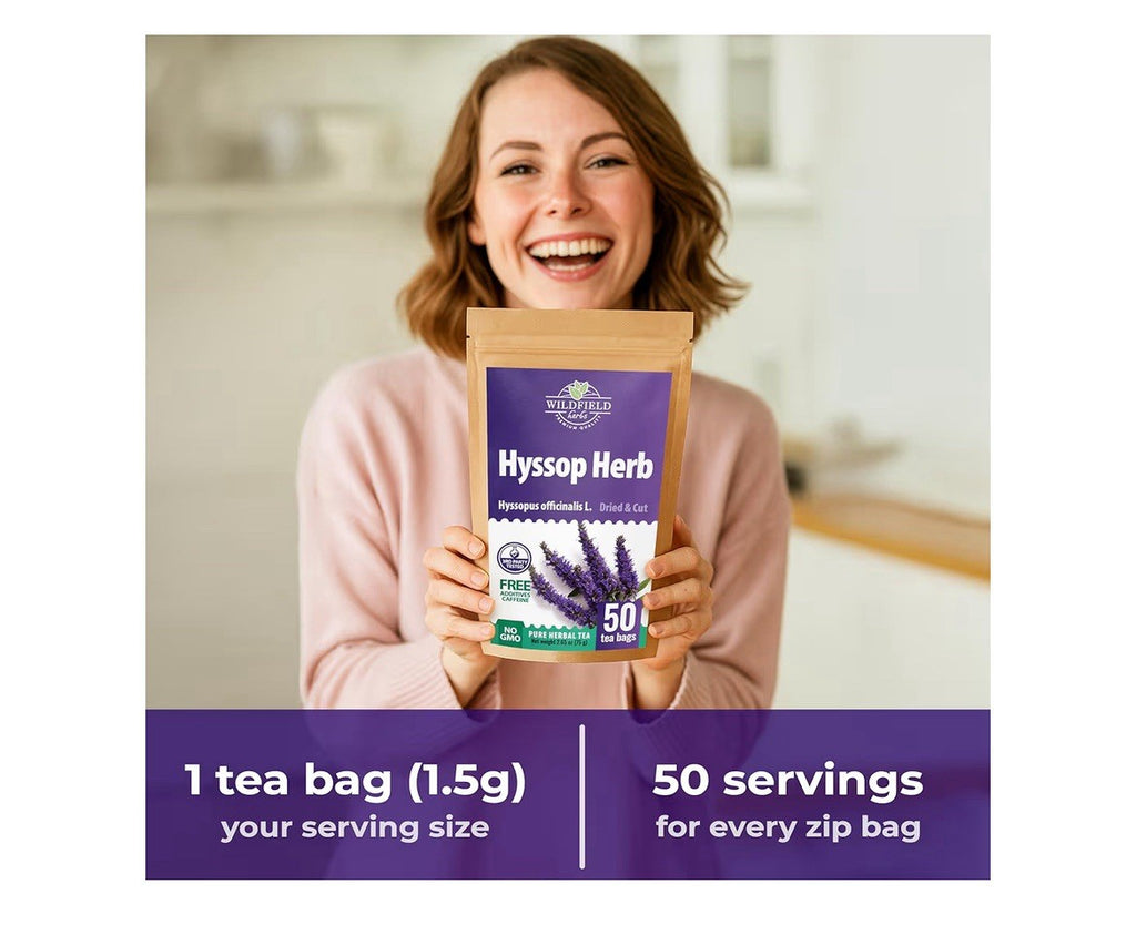 Hyssop Dried Herb Hyssop Tea Herbal (Hyssópus Officinális) Hissop 50 Teabags