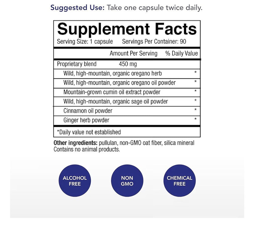 Physician's Strength Oregacillin Multiple Spice Extract Respiratory Health 90cap