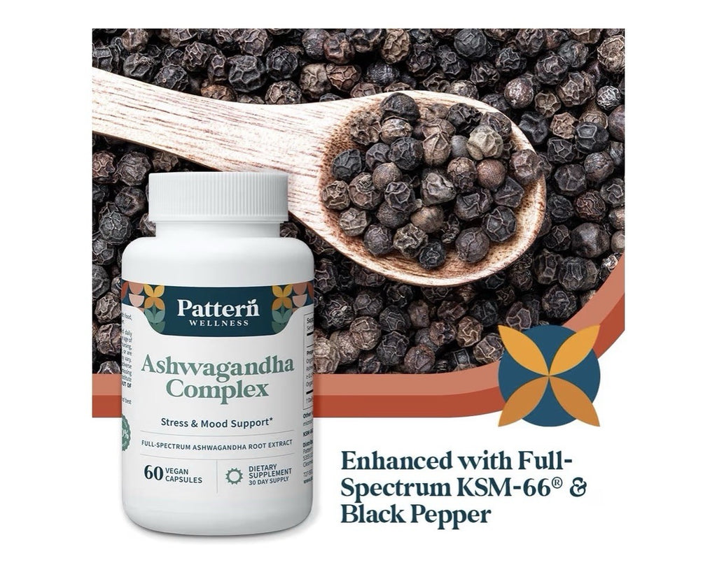 Pattern Wellness Ashwagandha Complex Stress & Mood Support for Men & Women 60cap
