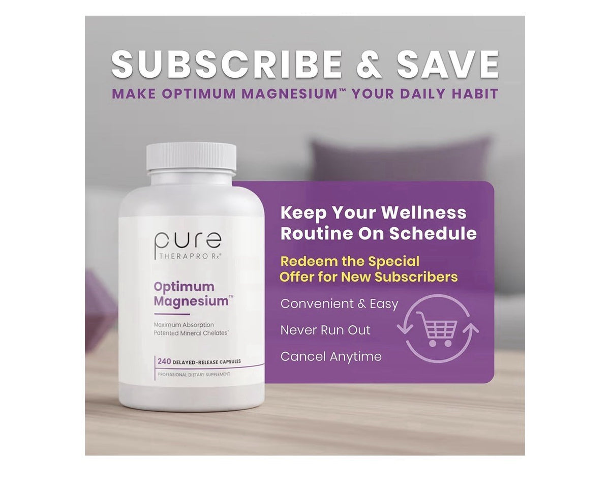 Pure TheraPro Rx Optimum Magnesium Lysinate Glycinate Di-Magnesium Malate 240cap