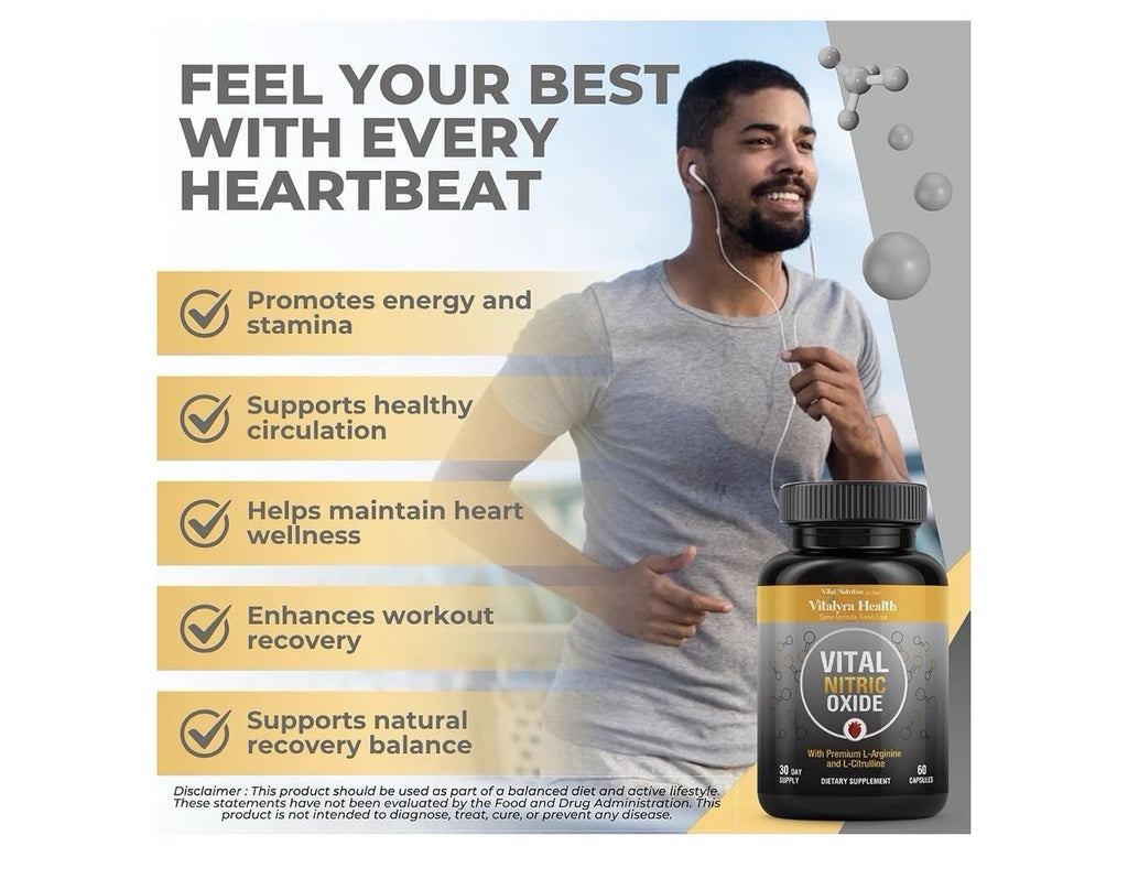 2 Pack Vital Nutritive Vital Nitric Oxide for Men Workout Booster Blood Flow