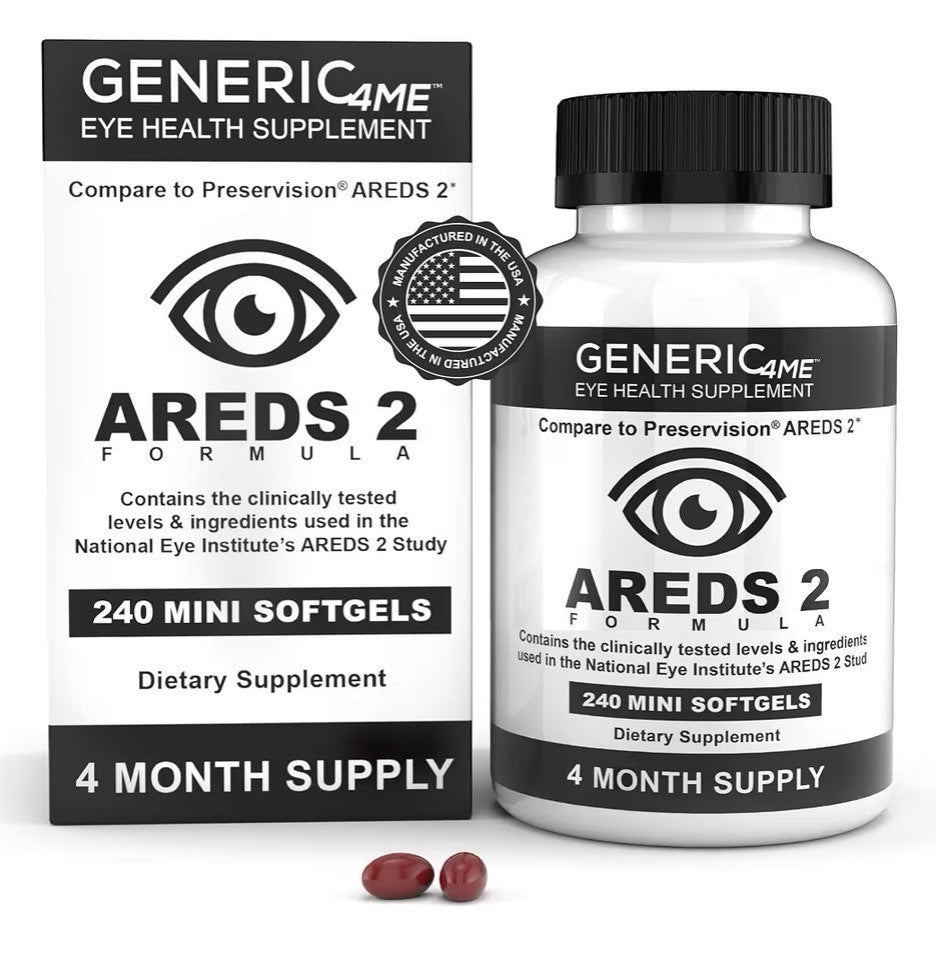 Generic4ME AREDS 2 Formula Eye Health Supplement 240 Mini Softgels
