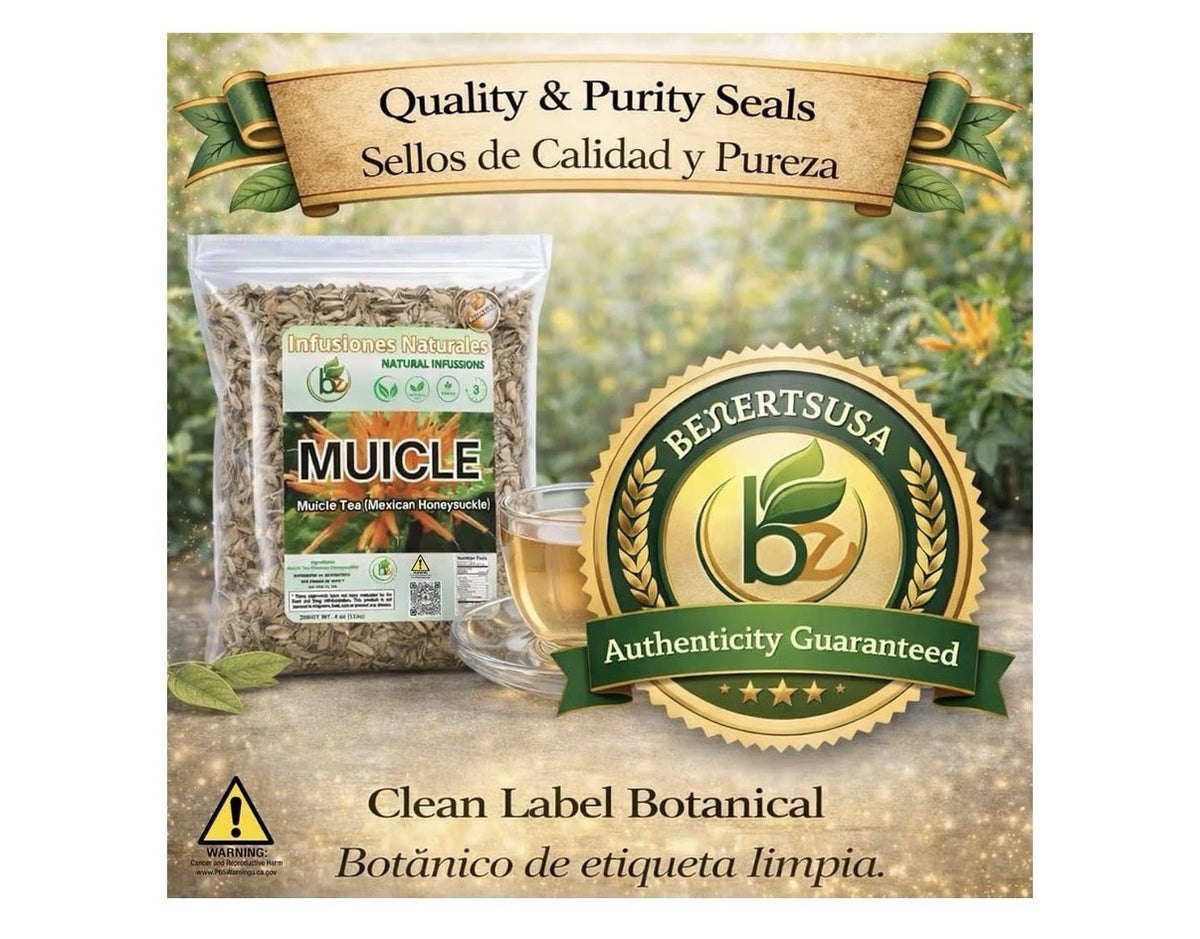 B-Experts Muicle Herbal Tea Mexican Honeysuckle 4 oz Loose Leaf Natural