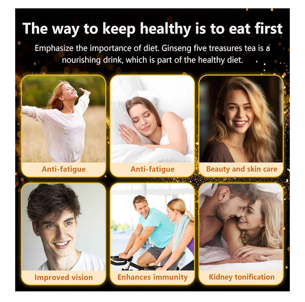 Teeo Deeo Ginseng Five Treasure Kidney Detox Herbal 7 Ingredients Blend 30Teabag