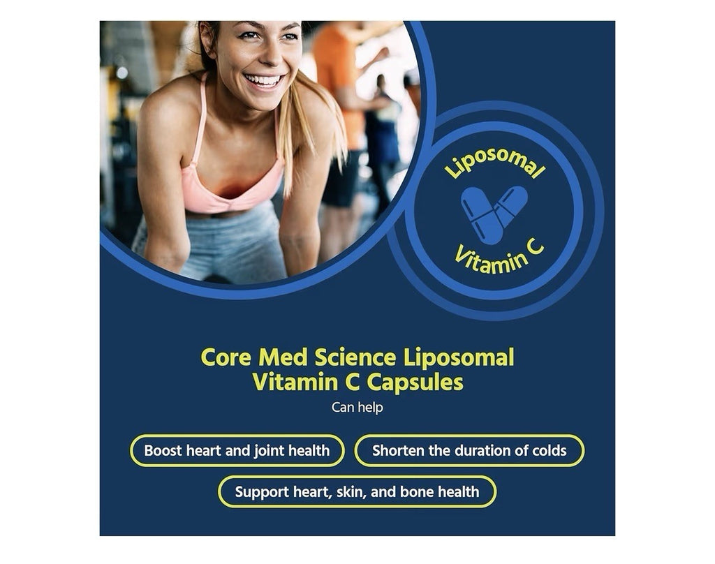 Core Med Science Liposomal Vitamin C 1000mg Immune Collagen Support 60 Capsules