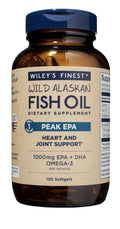 Wiley's Finest Wild Alaskan Fish Oil Peak EPA Heart  Joint Support 120 Softgels