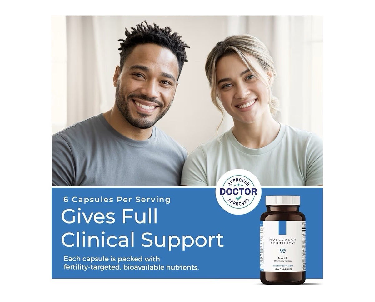 Molecular Fertility Male Preconception + Fertility Supplements For Men 180 Caps