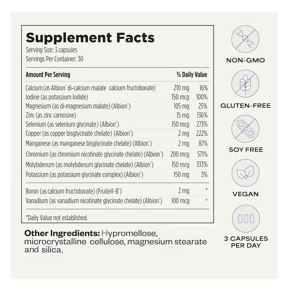 Suppgrade Labs Minerals 101 by Dave Asprey Daily Essential Mineral 90 capsules